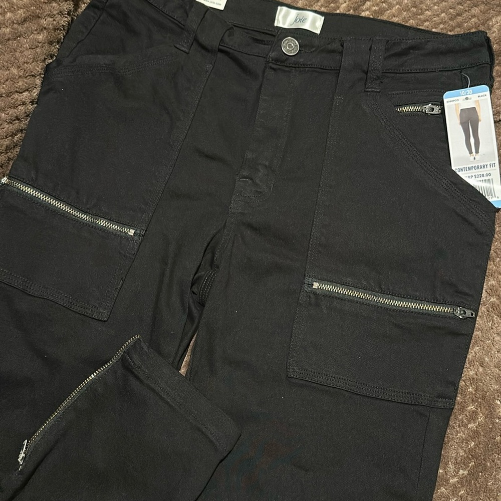 NWT JOIE PARK CARGO PANT SIZE 10 blank pants with zippers